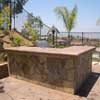 BBQ with concrete top and quartz flagstone face